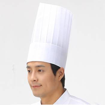 Mũ đầu bếp giấy loại cao cho nhà hàng